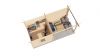 Lugarde Select Blokhut met overkapping Deventer 250x250cm + 300cm - Onbehandeld