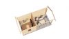 Lugarde Select Blokhut met overkapping Markelo 250x250cm + 300cm - Onbehandeld