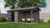 Lugarde Select Blokhut met overkapping Markelo 250x250cm + 300cm - Keteldruk Grijs
