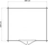 Lugarde Select Wassenaar Blokhut 300x250 cm 28 mm keteldruk grijs geïmpregneerd