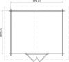 Lugarde Select Blokhut Borculo 300x250cm - Onbehandeld