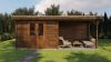 Lugarde Select Blokhut met overkapping Wageningen 300x250cm + 300cm - Keteldruk Bruin