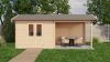 Lugarde Select Blokhut met overkapping Varsseveld 300x250cm + 300cm - Onbehandeld