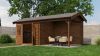 Lugarde Select Blokhut met overkapping Varsseveld 300x250cm + 300cm - Keteldruk Bruin