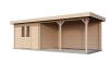 Lugarde Select Blokhut met overkapping Zandvoort 300x250cm + 400cm - Onbehandeld