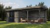 Lugarde Select Blokhut met overkapping Zandvoort 300x250cm + 400cm - Keteldruk Grijs