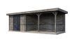 Lugarde Select Blokhut met overkapping Zandvoort 300x250cm + 400cm - Keteldruk Grijs