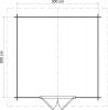 Lugarde Select Blokhut Twello 300x300cm - Onbehandeld