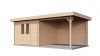 Lugarde Select Blokhut met overkapping Hilversum 300x300cm + 300cm - Onbehandeld