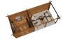 Lugarde Select Blokhut met overkapping Harderwijk 300x300cm + 400cm - Keteldruk Bruin