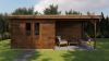 Lugarde Select Blokhut met overkapping Tiel 300x400cm + 300cm - Keteldruk Bruin
