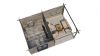 Lugarde Select Blokhut met overkapping Tiel 300x400cm + 300cm - Keteldruk Grijs