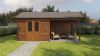 Lugarde Select Blokhut met overkapping Hattem 300x400cm + 300cm - Keteldruk Bruin