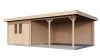 Lugarde Select Blokhut met overkapping Culemborg 300x400cm + 400cm - Onbehandeld