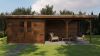 Lugarde Select Blokhut met overkapping Culemborg 300x400cm + 400cm - Keteldruk Bruin