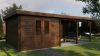 Lugarde Select Blokhut met overkapping Culemborg 300x400cm + 400cm - Keteldruk Bruin