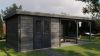 Lugarde Select Blokhut met overkapping Culemborg 300x400cm + 400cm - Keteldruk Grijs