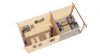 Lugarde Select Blokhut met overkapping Elst 400x300cm + 300cm - Onbehandeld