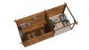 Lugarde Select Blokhut met overkapping Elst 400x300cm + 300cm - Keteldruk Bruin