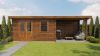 Lugarde Select Blokhut met overkapping Elst 400x300cm + 300cm - Keteldruk Bruin