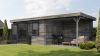 Lugarde Select Blokhut met overkapping Elst 400x300cm + 300cm - Keteldruk Grijs