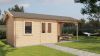 Lugarde Select Blokhut met overkapping Holten 400x300cm + 300cm - Onbehandeld