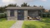 Lugarde Select Blokhut met overkapping Holten 400x300cm + 300cm - Keteldruk Grijs