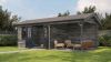 Lugarde Select Blokhut met overkapping Holten 400x300cm + 300cm - Keteldruk Grijs