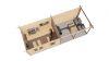 Lugarde Select Blokhut met overkapping Huissen 400x300cm + 400cm - Onbehandeld
