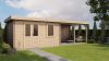 Lugarde Select Blokhut met overkapping Huissen 400x300cm + 400cm - Onbehandeld