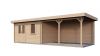 Lugarde Select Blokhut met overkapping Huissen 400x300cm + 400cm - Onbehandeld