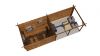 Lugarde Select Blokhut met overkapping Huissen 400x300cm + 400cm - Keteldruk Bruin