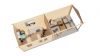 Lugarde Select Blokhut met overkapping Voorst 400x300cm + 400cm - Onbehandeld