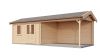 Lugarde Select Blokhut met overkapping Voorst 400x300cm + 400cm - Onbehandeld