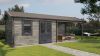 Lugarde Select Blokhut met overkapping Voorst 400x300cm + 400cm - Keteldruk Grijs