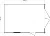 Lugarde Select Blokhut Eibergen met garagedeur 350x500cm - Onbehandeld