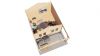 Lugarde Select Blokhut met overkapping Elburg 400x400cm + 200cm - Onbehandeld