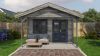 Lugarde Select Blokhut met overkapping Elburg 400x400cm + 200cm - Keteldruk Grijs