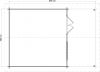 Lugarde Select Blokhut met overkapping Elburg 400x400cm + 200cm - Onbehandeld