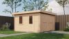 Lugarde Select Blokhut Groenlo met garagedeur 400x400cm - Onbehandeld