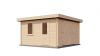 Lugarde Select Blokhut Groenlo met garagedeur 400x400cm - Onbehandeld