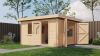Lugarde Select Blokhut Groenlo met garagedeur 400x400cm - Onbehandeld