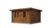 Lugarde Select Winterswijk Blokhut 400x400 cm 44 mm keteldruk bruin geïmpregneerd