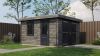 Lugarde Select Blokhut Groenlo met garagedeur 400x400cm - Keteldruk Grijs