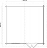 Lugarde Select Blokhut Loenen 400x400cm - Onbehandeld