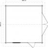 Lugarde Select Blokhut Maurik met garagedeur 400x400cm - Keteldruk Grijs
