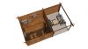 Lugarde Select Blokhut met overkapping Wehl 400x400cm + 300cm - Keteldruk Bruin