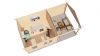 Lugarde Select Blokhut met overkapping Oosterbeek 400x400cm + 300cm - Onbehandeld