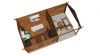Lugarde Select Blokhut met overkapping Oosterbeek 400x400cm + 300cm - Keteldruk Bruin