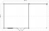 Lugarde Select Blokhut met overkapping Oosterbeek 400x400cm + 300cm - Onbehandeld
